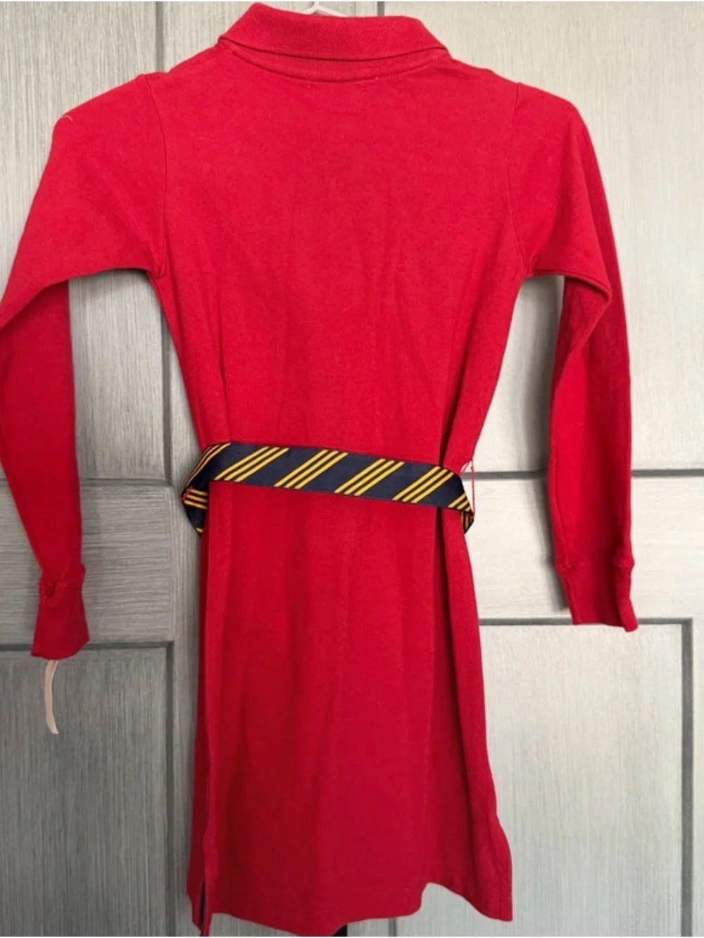 Ralph Lauren Girls Size 6 Red Polo Dress Belt NWT Fall Preppy Classic
